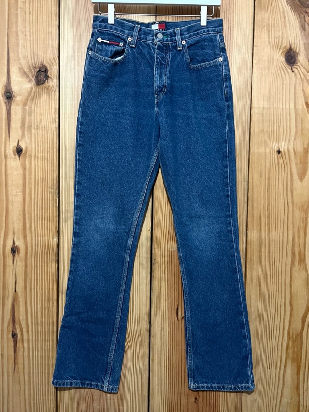 Vintage 90s Tommy Jeans Big Logo Straight Leg High Rise 29
